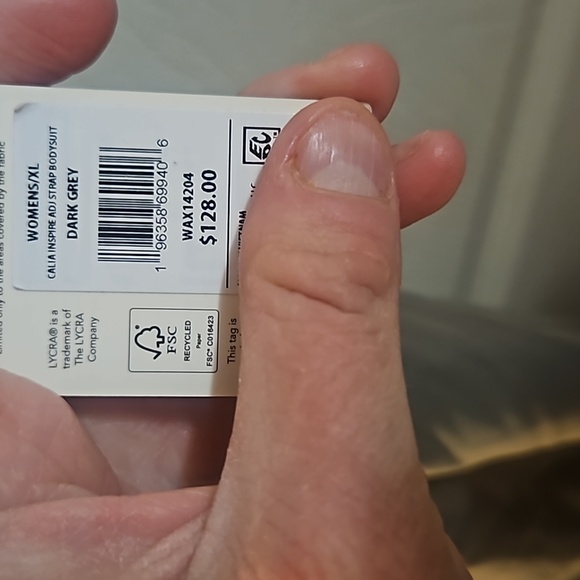 CALIA Women’s Inspire Adjustable Strap Bodysuit: DARK GRAY: NEW WITH TAGS: SZ XL - Picture 4 of 6